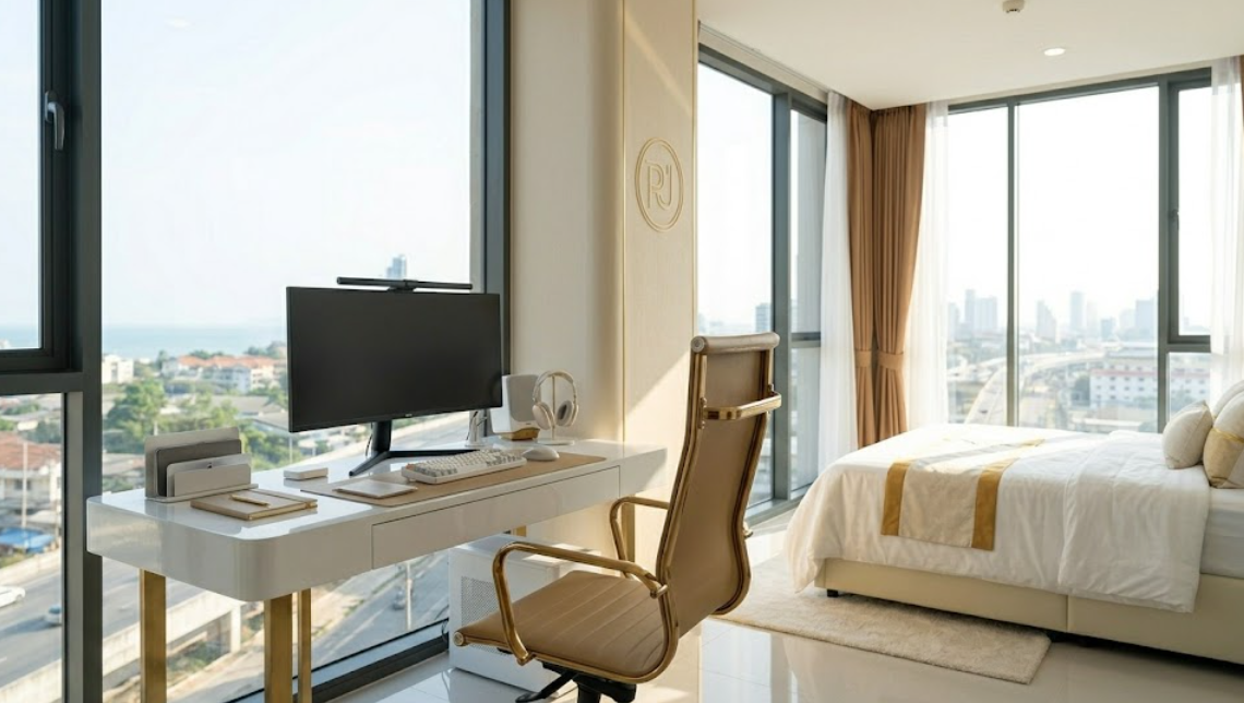 Work from Condo อย่างมีประสิทธิภาพ ด้วยการจัดพื้นที่ทำงานในห้องนอน